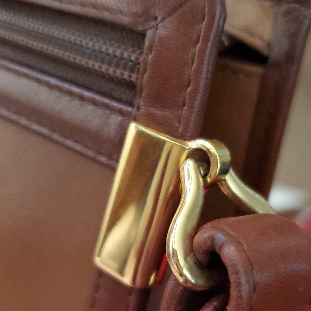 Vintage DIOR Caramel Leather Wristlet Clutch Pouch - Picture 15 of 15